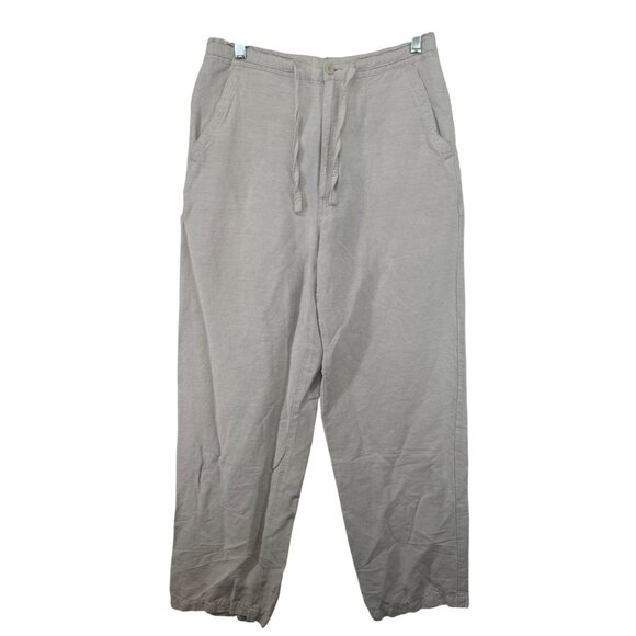 Cubavera Men Pants Sz M Ivory Linen/Rayon Drawstring Beachy Resort Cruise Casual - Picture 1 of 12
